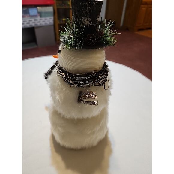 Holiday Cozy Collection Snowman Tabletop Decor Scarf of Branches Twig Arms 13" - Picture 9 of 9